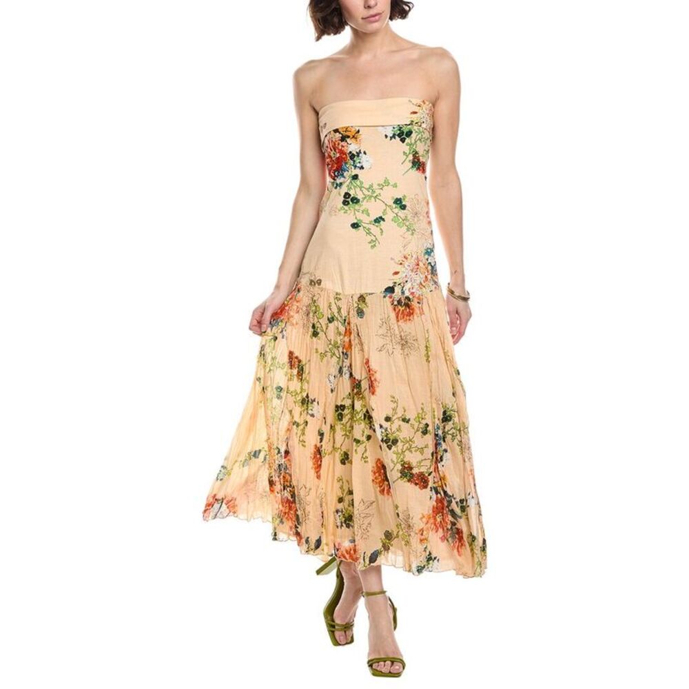 Nu Vintage Womens  Azura Sleeveless Maxi Dress, Orange